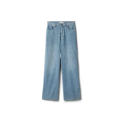 Miu Miu Chambray Pants In Blue