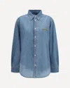 Miu Miu Denim Regular Solid Shirt In Blue