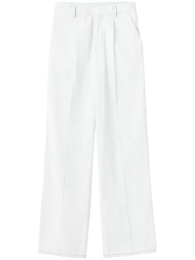 Miu Miu Chambray Straight-leg Jeans In 蓝色
