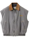 Miu Miu Chambray Vest In Grey