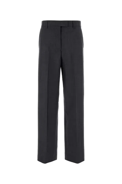 Miu Miu Charcoal Mohair Blend Pant In Black