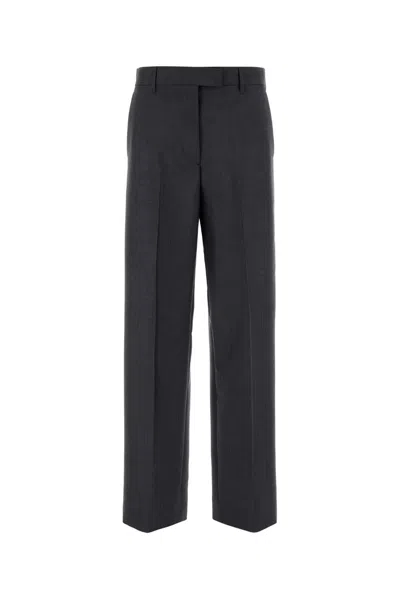 Miu Miu Charcoal Mohair Blend Pant In Black