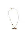 Miu Miu Charms Chain Necklace In Oro+avventurina