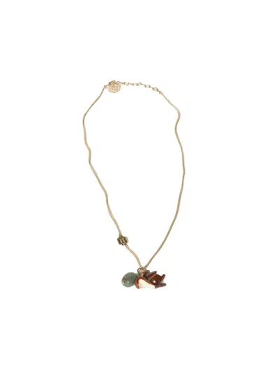 Miu Miu Charms Necklace In Gold