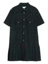 Miu Miu Check Dress In Blue