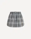 Miu Miu Check Flannel Miniskirt In Gray