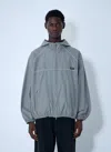 Miu Miu Men Check Hooded Jacket In Blue