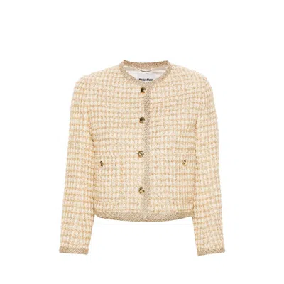 Miu Miu Check Lamé Jacket