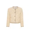 Miu Miu Metallic Tweed Jacket With Patch Pockets