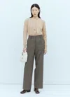 Miu Miu Women Check Pants In Brown