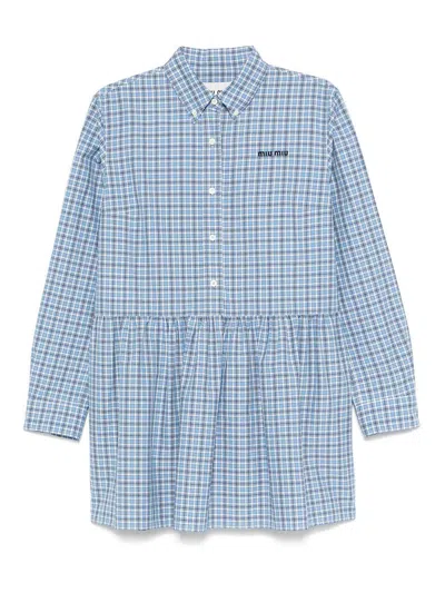 Miu Miu Vestido Corto - Blanco