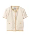 Miu Miu Check-pattern Tweed Jacket In Nude