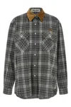 Miu Miu Check Shirt In Gray