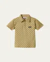 Miu Miu Check Short-sleeve Polo Top In Green