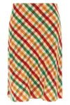 Miu Miu Check Skirt In Multi