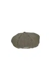 Miu Miu Checked Beret In Green