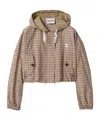 Miu Miu Checked Casual Jacket In Nude
