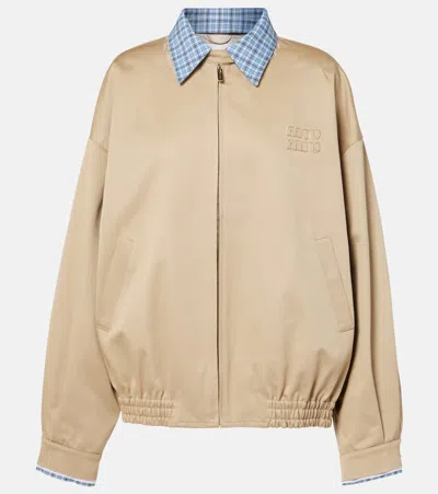 MIU MIU CHECKED COTTON JACKET