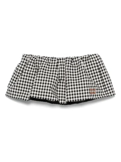 Miu Miu Checked Mini Skirt