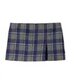 Miu Miu Checked Miniskirt In Brown