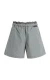 Miu Miu Checked Nylon-cotton Shorts