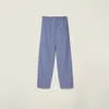 Miu Miu Checked Pajama Pants In Blue