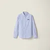 Miu Miu Checked Shirt In Blue