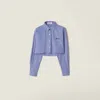 Miu Miu Checked Shirt In Blue