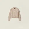 Miu Miu Checked Shirt In Neutral