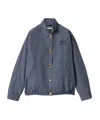 Miu Miu Checked Technical Fabric Blouson Jacket In Blue