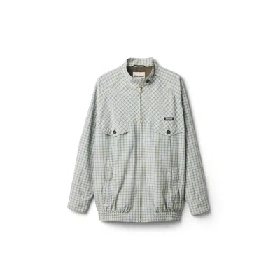 Miu Miu Checked Technical Fabric Blouson Jacket In Gray