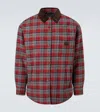 Miu Miu Checked Virgin Wool Overshirt In Red