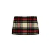 Miu Miu Plais Wool Mini Skirt In White