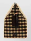Miu Miu Checkered Fabric Handbag Dual Handles In Multi