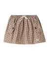 Miu Miu Checkered Skirt In Nude
