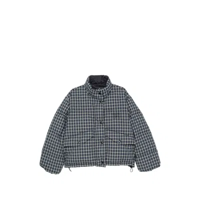 Miu Miu Check-pattern Reversible Jacket In Black