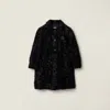 Miu Miu Chekiang Lambskin Coat In Black