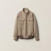 Miu Miu Chevron Blouson Jacket In Khaki