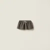 Miu Miu Chevron Miniskirt In Gray