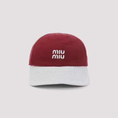 Miu Miu Chic Cotton Hat For Women - Ss26 Collection In Multi
