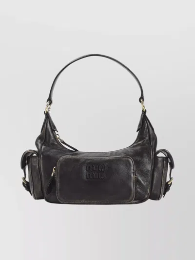 Miu Miu Chic Shoulder Bag With Zip And Pockets