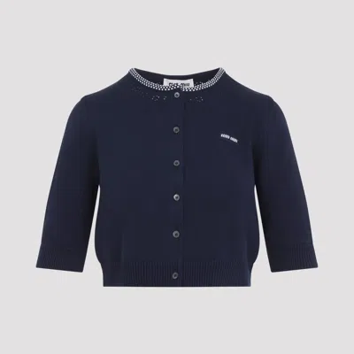Miu Miu Chic Women's Cardigan In Blue