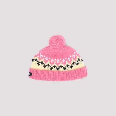 Miu Miu Chic Wool Hat For Women In Pink & Purple