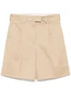 Miu Miu Chino Bermudas In Beige