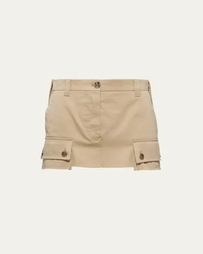 MIU MIU CHINO CARGO MINI SKIRT
