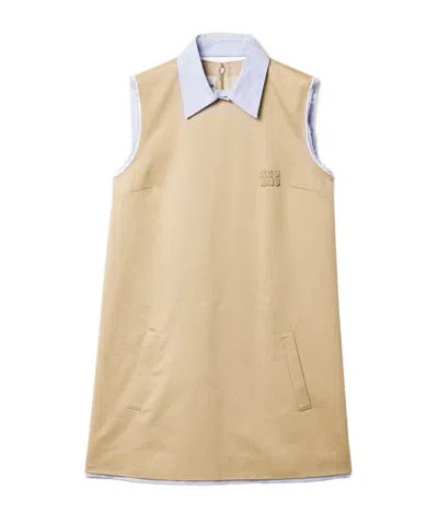 Miu Miu Chino Dress In Metallic