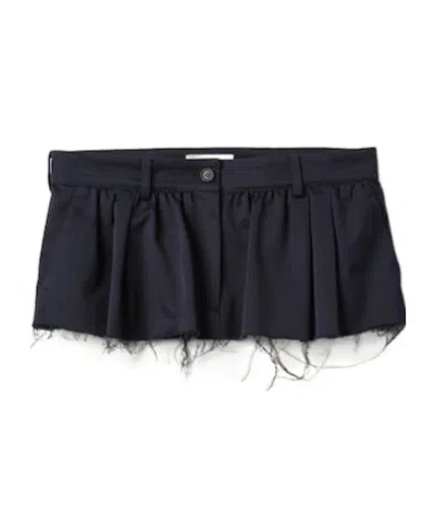 Miu Miu Chino Flared Miniskirt In Black