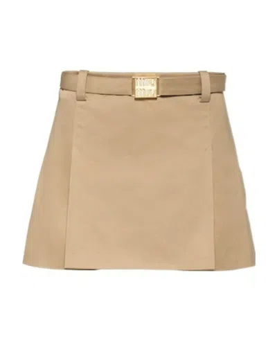Miu Miu Chino Miniskirt In F0065 Corda