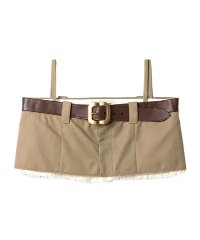 Miu Miu Chino Top In Brown