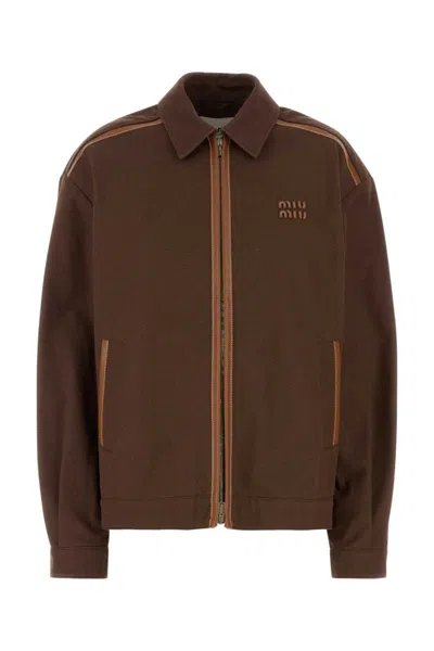 Miu Miu Chocolate Cotton Jacket